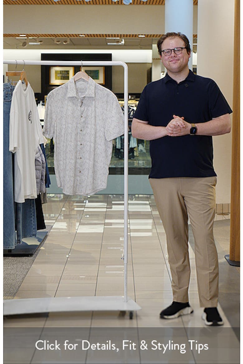 Miles OoohCotton® Leaf Print Short Sleeve Button-Up Shirt video