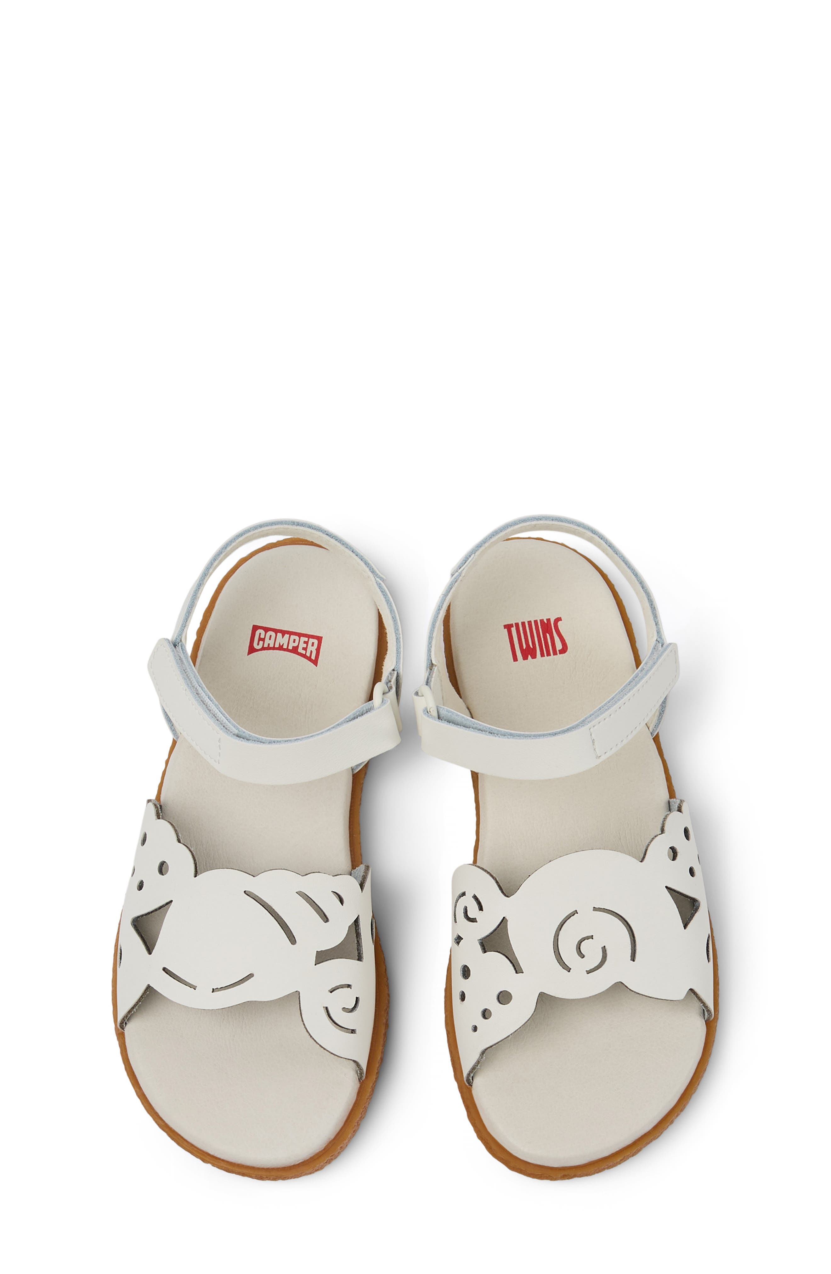Camper Kids' Miko Twins Sandal, Alternate, color, White Natu