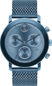 Movado Bold Evolution Chronograph Mesh Strap Watch, 42mm