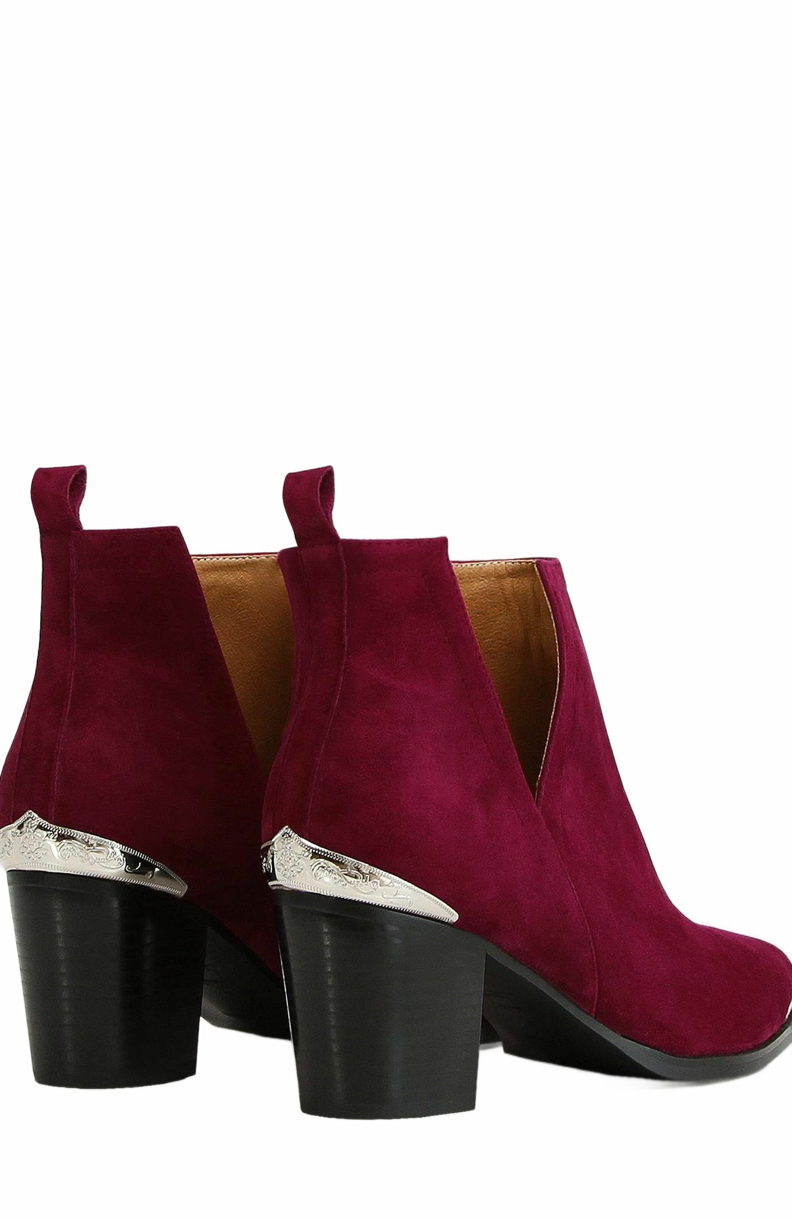 Austin Croc Embossed Ankle Boot, Alternate, color, Merlot