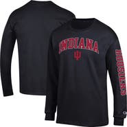 Champion Men's Champion Black Indiana Hoosiers Arch Over Logo 2-Hit Long Sleeve T-Shirt