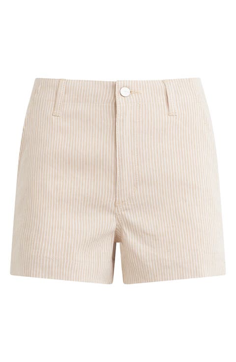 The Karter High Waist Microstripe Trouser Shorts