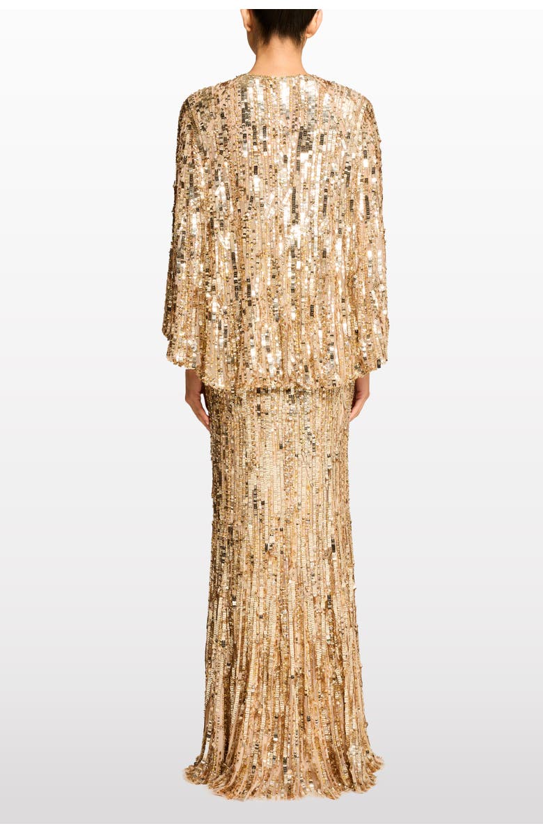 Jenny Packham Vulsa Sequin-Embellished Maxi Dress, Alternate, color, Illusion