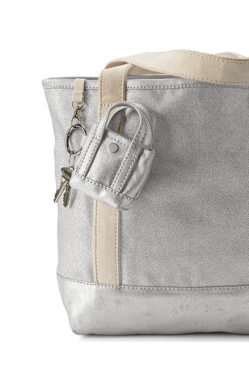 Lands' End Mini Canvas Tote Charm In Silver