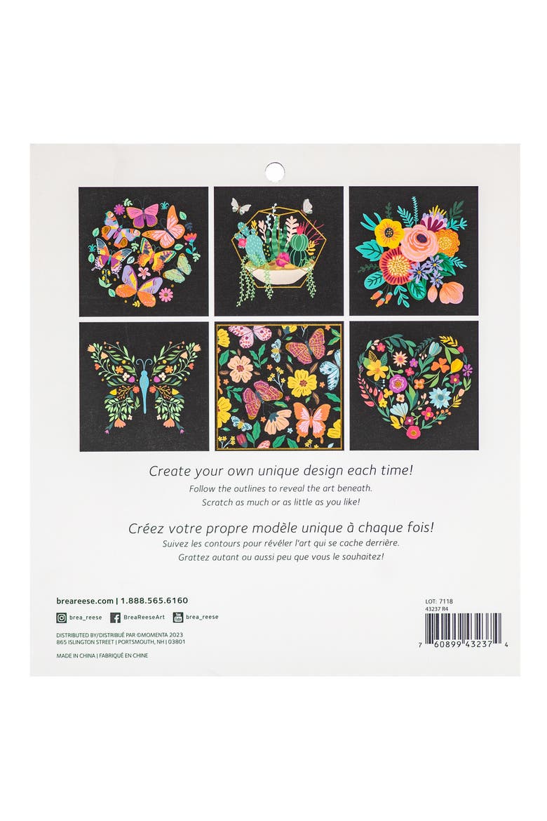 Scratch Art Paper Pad, Butterfly, Alternate, color, Multicolored
