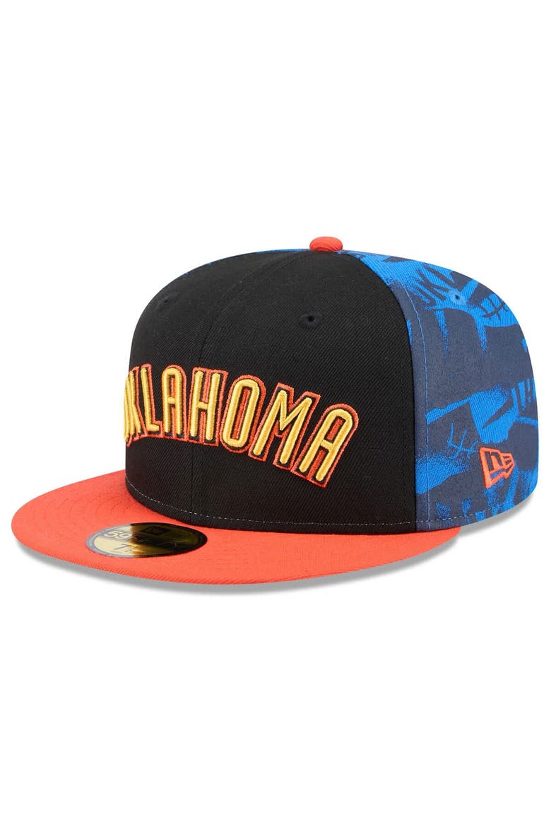 Men's New Era  Black Oklahoma City Thunder 2024/25 City Edition 59FIFTY Fitted Hat, Alternate, color, Black
