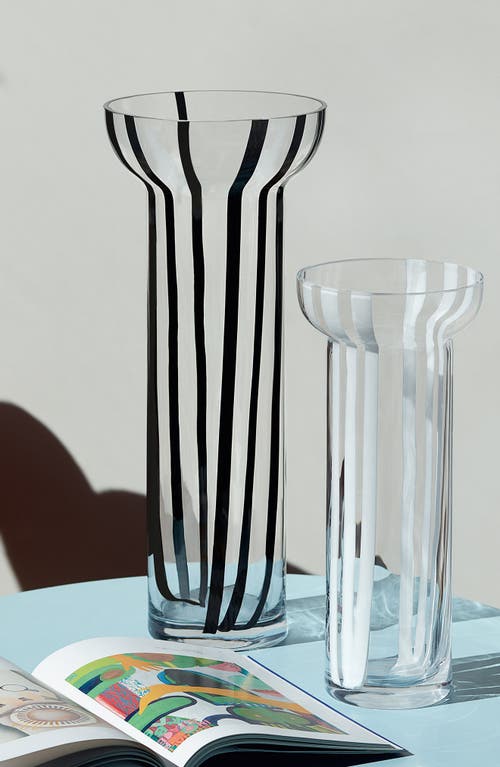 Lsa Stripe 16.5-inch Vase In Black