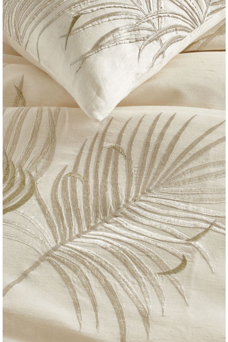 Palm Duvet Cover, Alternate, color, IVORY