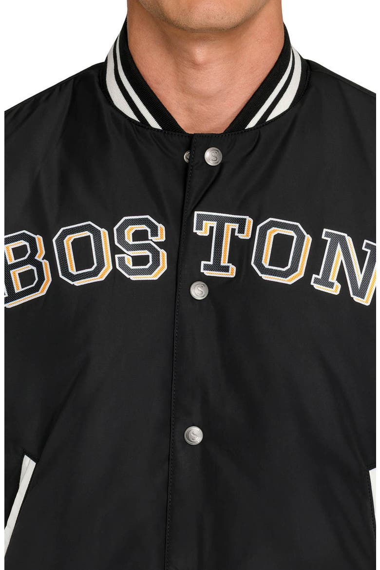 Boston Bruins Varsity Jacket, Alternate, color, BLACK