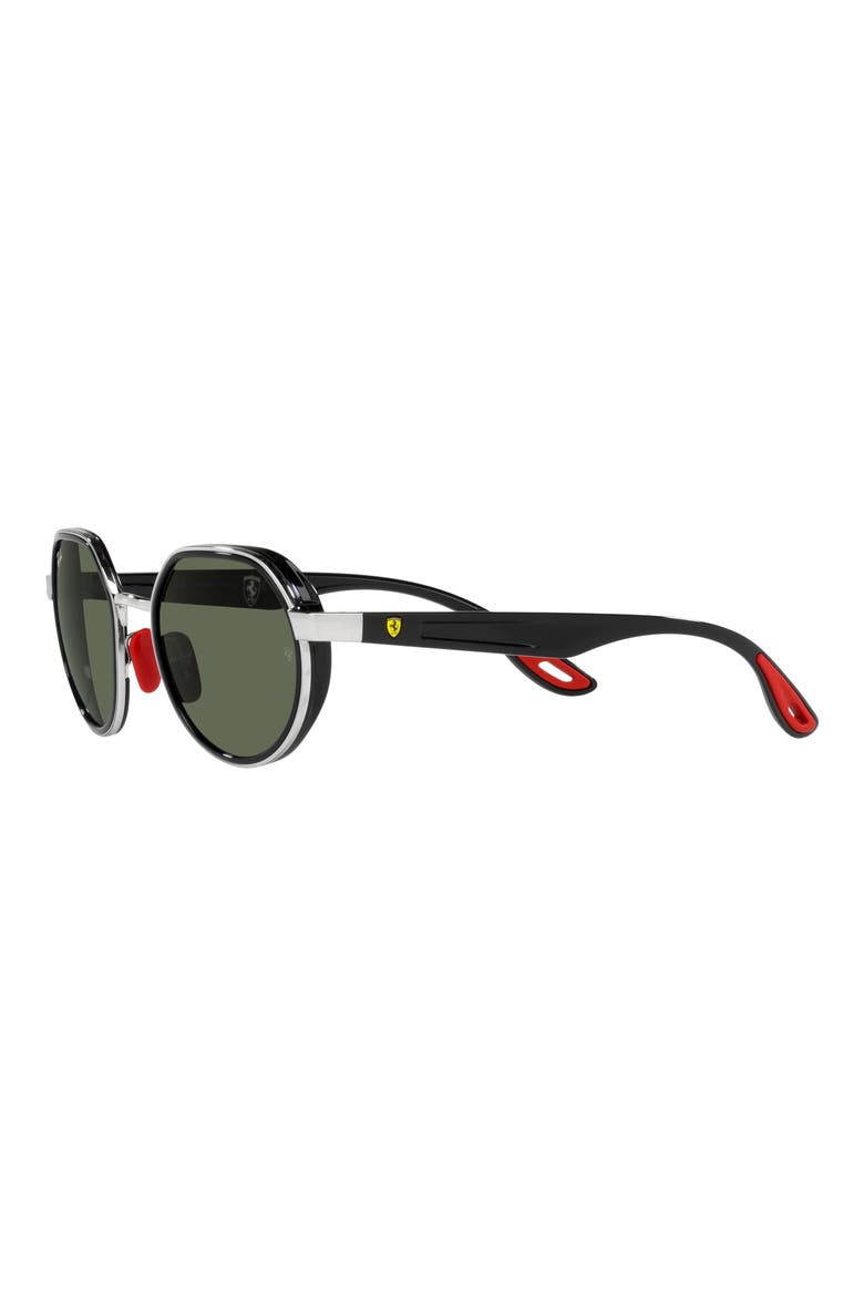 x Scuderia Ferrari 51mm Irregular Sunglasses, Alternate, color, SILVER