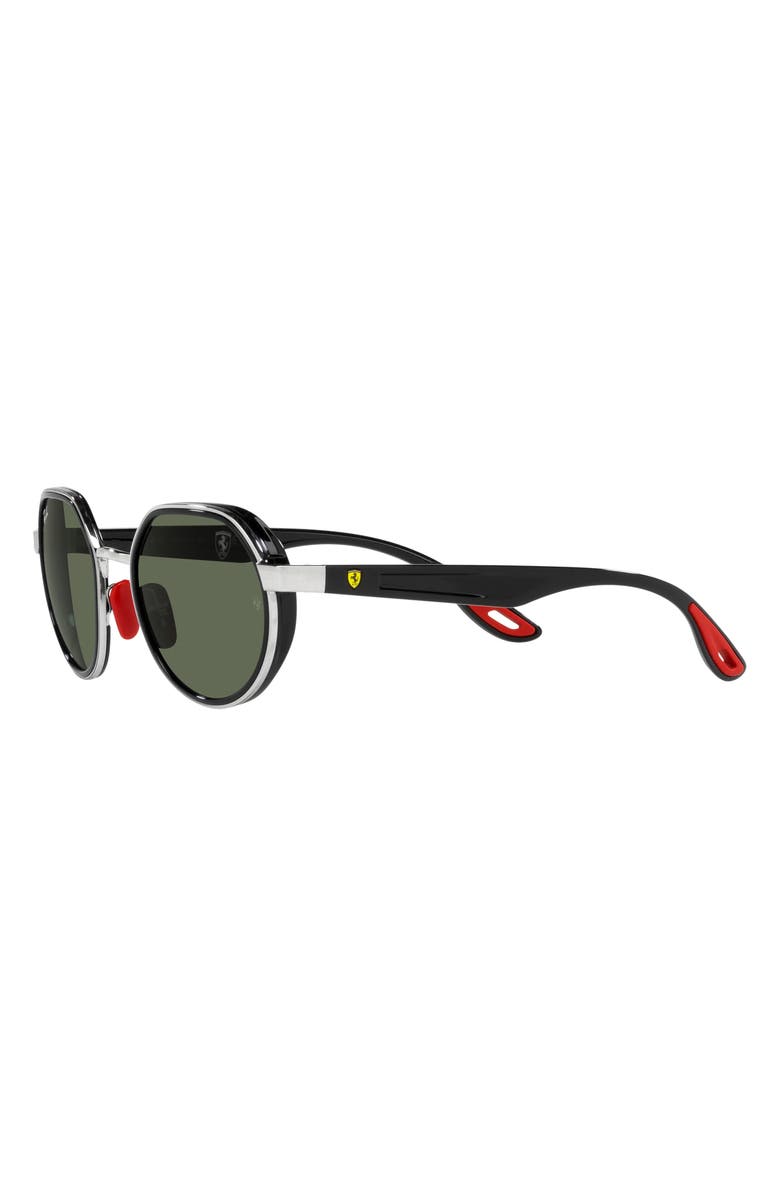 Ray-Ban x Scuderia Ferrari 51mm Irregular Sunglasses, Alternate, color, Silver