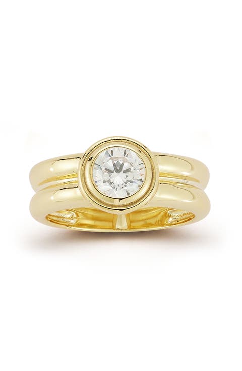 Round Cut Cubic Zirconia Band Ring