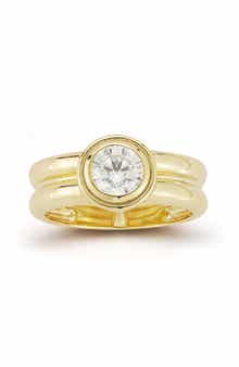 Round Cut Cubic Zirconia Band Ring