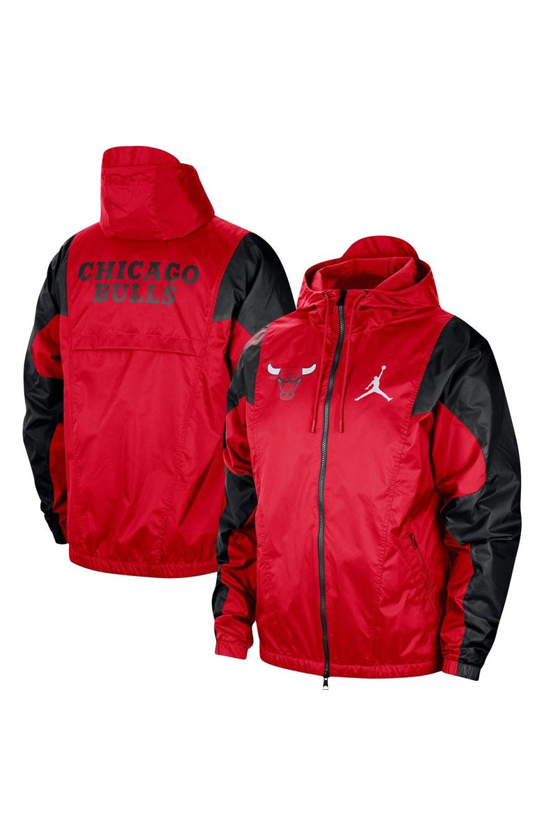 Jordan Brand Men's Jordan Brand Red Chicago Bulls Authentic Statement Edition Full-Zip Windbreaker, Main, color,