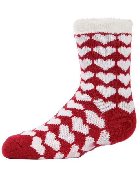 Hearts Galore Girl's Cozy Non-Slip Socks (Big Kid)