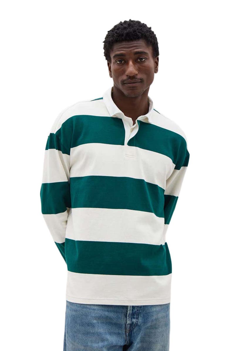 Richer Poorer The Rugby Polo, Main, color, Rainforest Bone Stripe