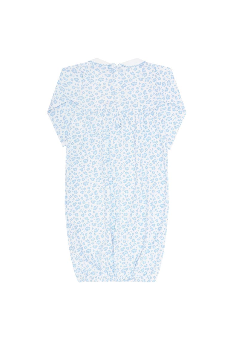 Blue Cheetah Print Smocked Gown - Baby, Alternate, color, Blue