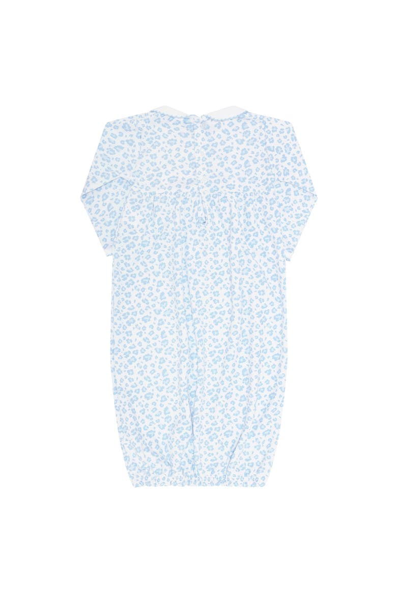 Nellapima Blue Cheetah Print Smocked Gown - Baby, Alternate, color, Blue