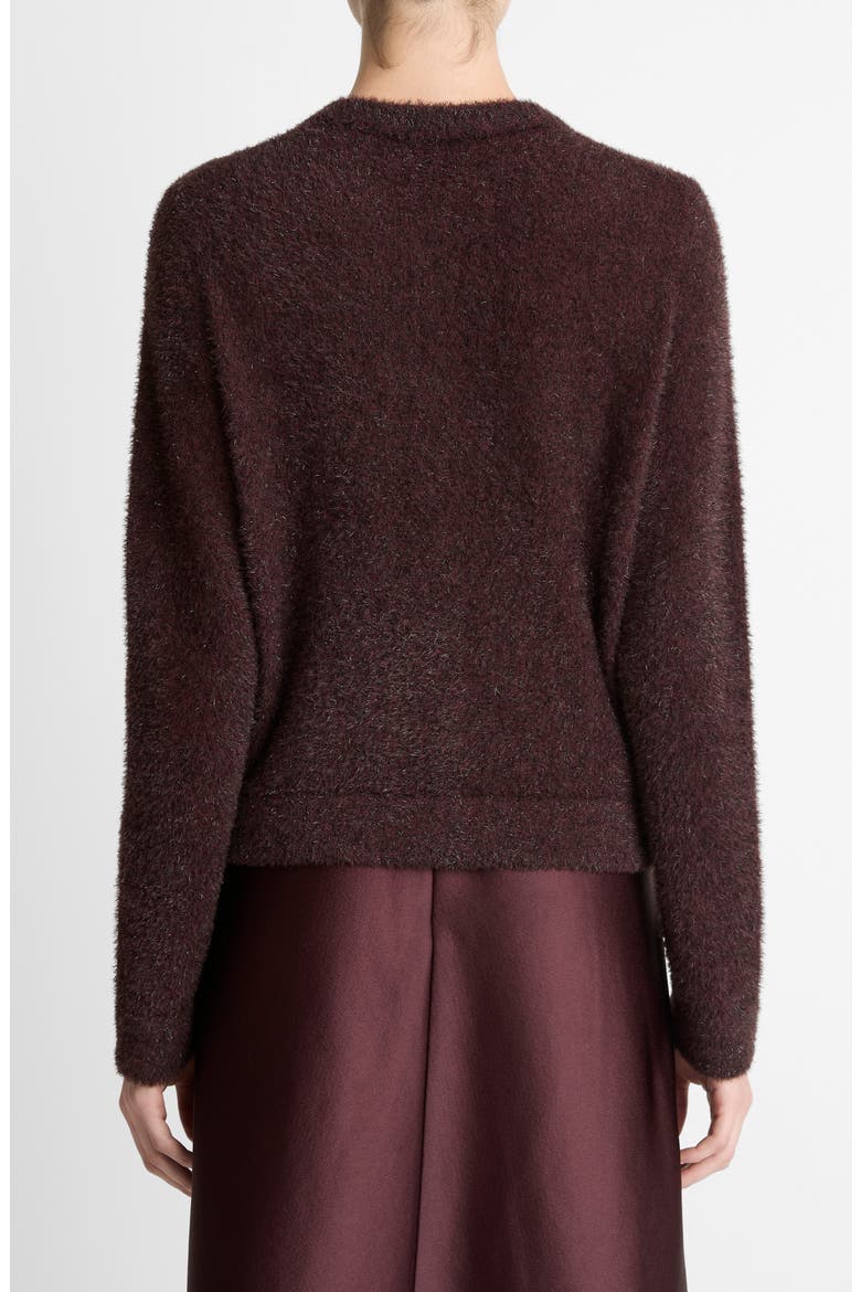 Metallic Eyelash Cardigan, Alternate, color, OXBLOOD