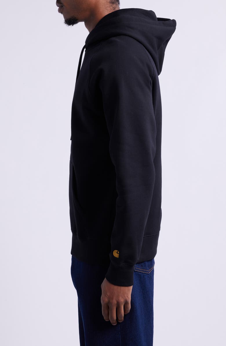 Carhartt Work In Progress Chase Fleece Hoodie, Alternate, color, Black / Gold