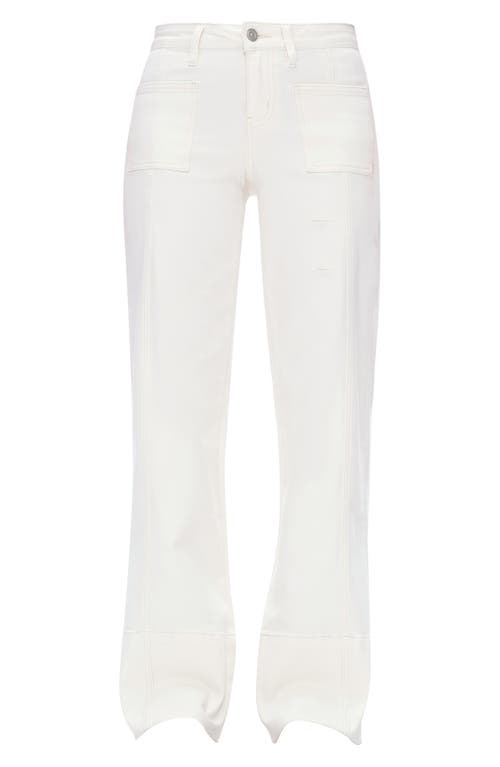 Bayeas Katia Patch Pocket Wide Leg Jeans In White
