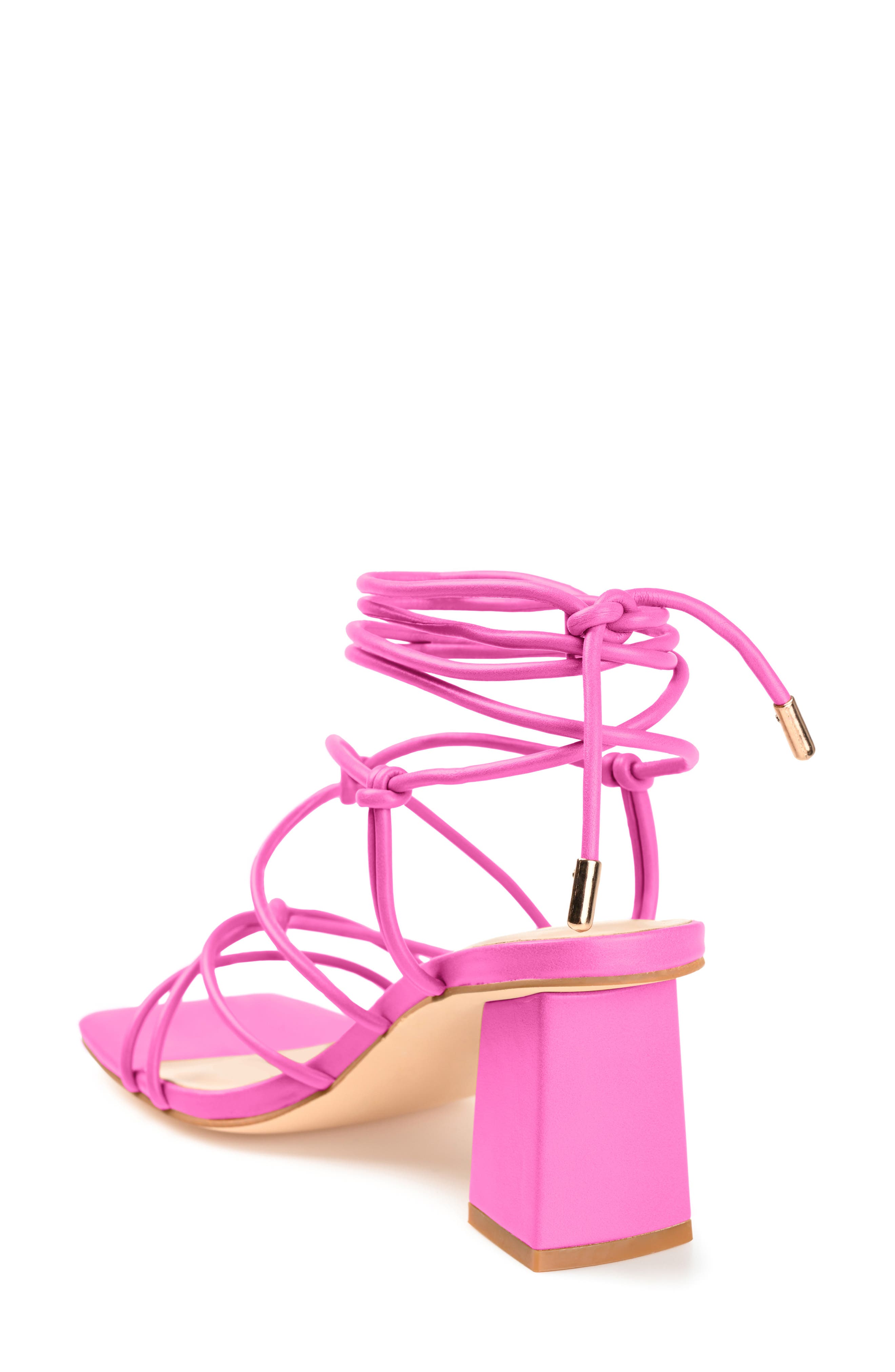 Journee Collection Harpr Heeled Sandal, Alternate, color, Pink