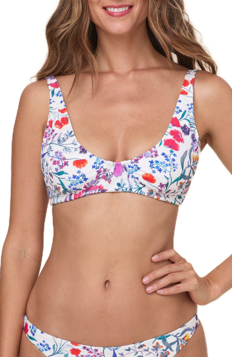 Andie Mila Bikini Top, Main, color, Botanical Floral