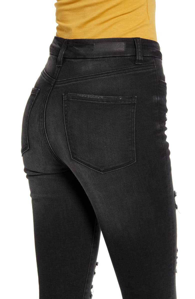 BP. Ripped High Waist Curvy Skinny Jeans, Alternate, color, 