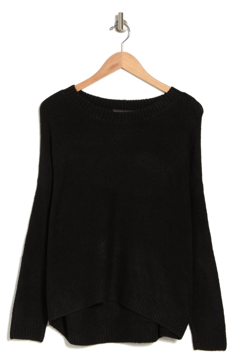 Alice + Olivia Roma Bouclé Pod Shaped Pullover Sweater, Alternate, color, 