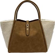 Jelavu Faux Suede & Faux Shearling Tote