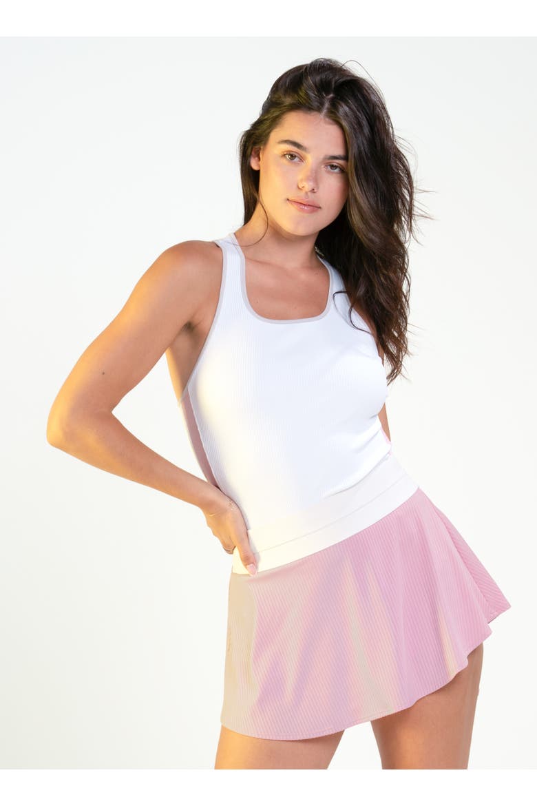 High Waist Paris Weave Skirt, Alternate, color, Paris Pink