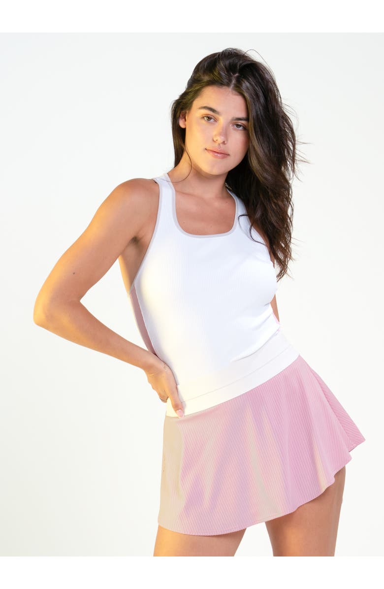 Lucky in Love High Waist Paris Weave Skirt, Alternate, color, Paris Pink