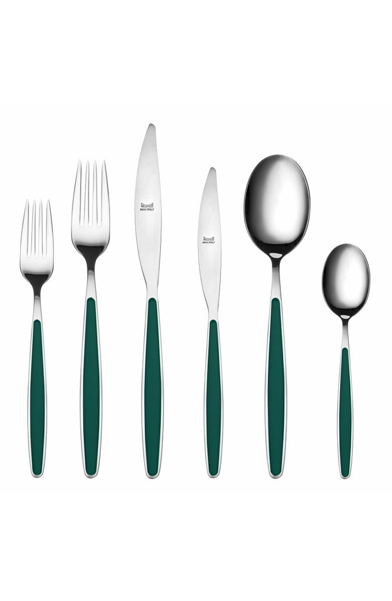 Mepra Caramella Flatware Set - 36 Pieces, Main, color, Green