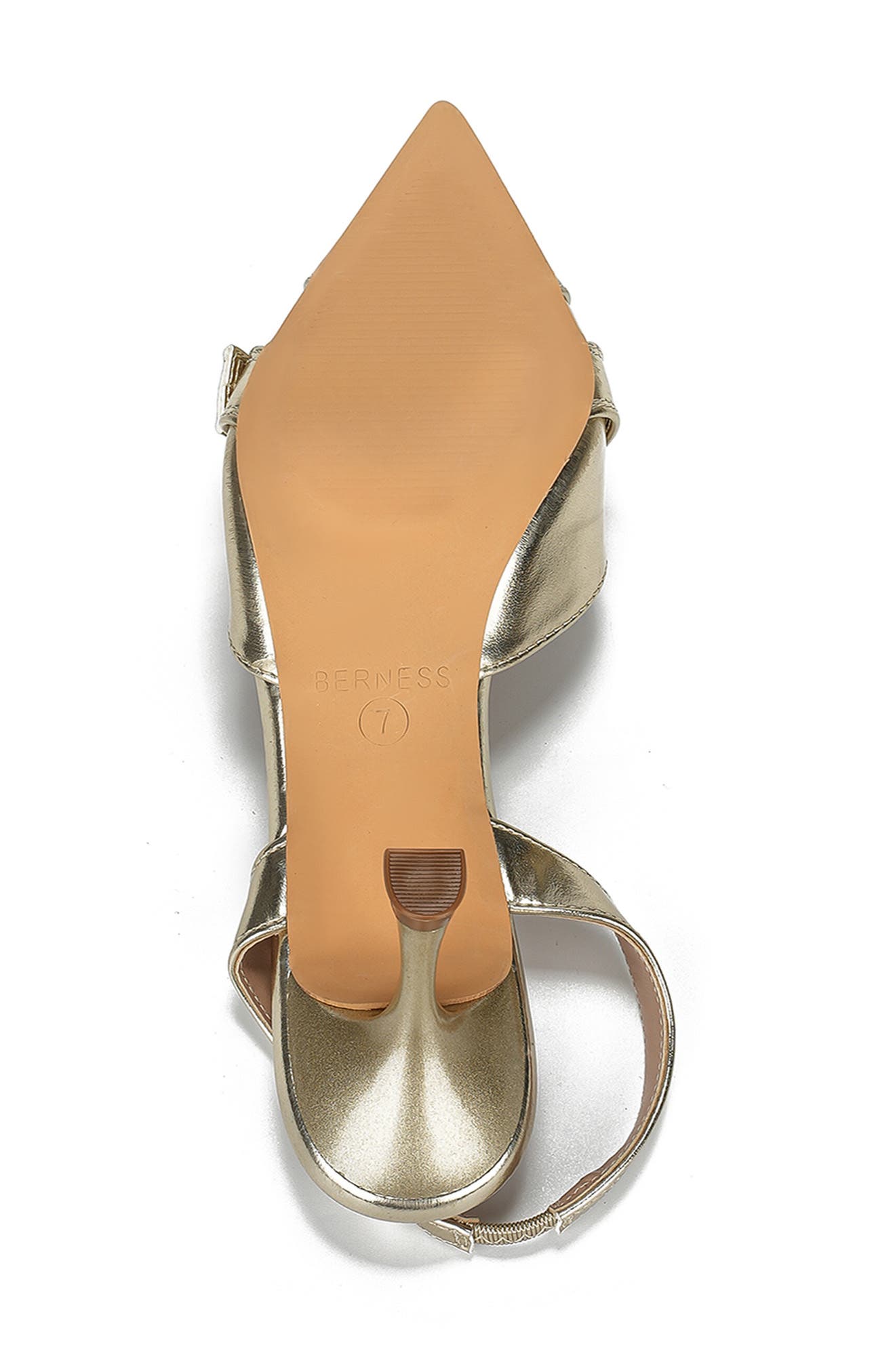 BERNESS Alexa Pointed Toe Slingback Pump, Alternate, color, Gold