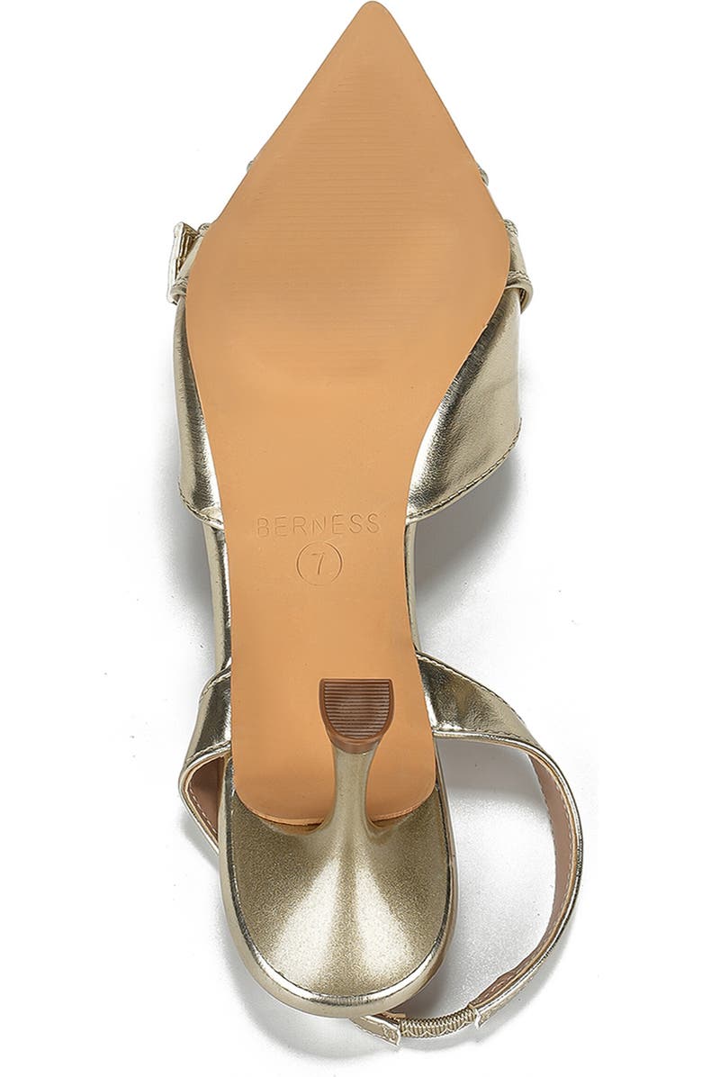 BERNESS Alexa Pointed Toe Slingback Pump, Alternate, color, Gold