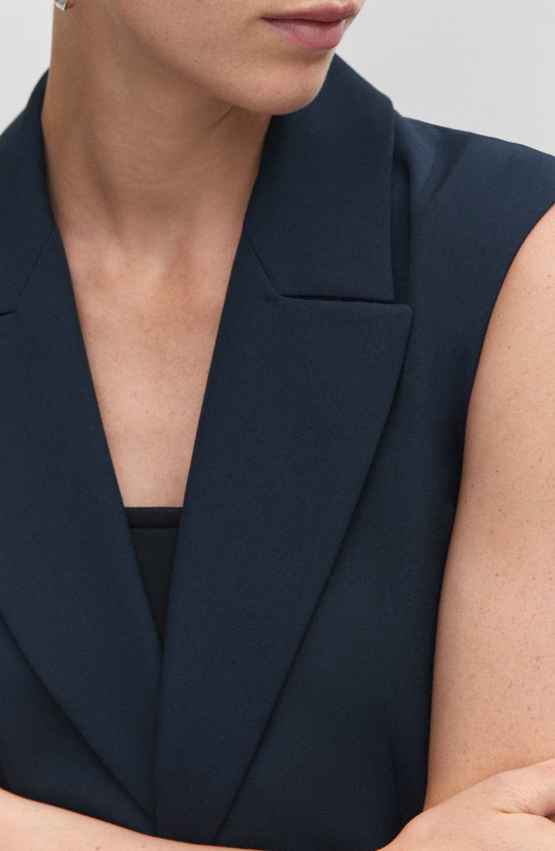 MANGO Tie Waist Long Vest, Alternate, color,