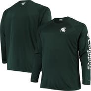 Columbia Men's Columbia Green Michigan State Spartans Big & Tall Terminal Tackle Omni-Shade Long Sleeve Raglan T-Shirt