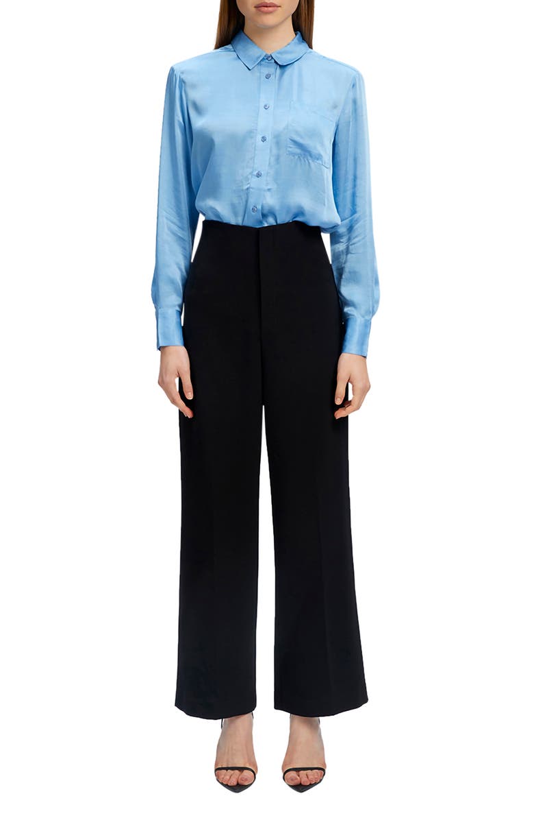 Bardot Anna High Waist Pants, Alternate, color, Black