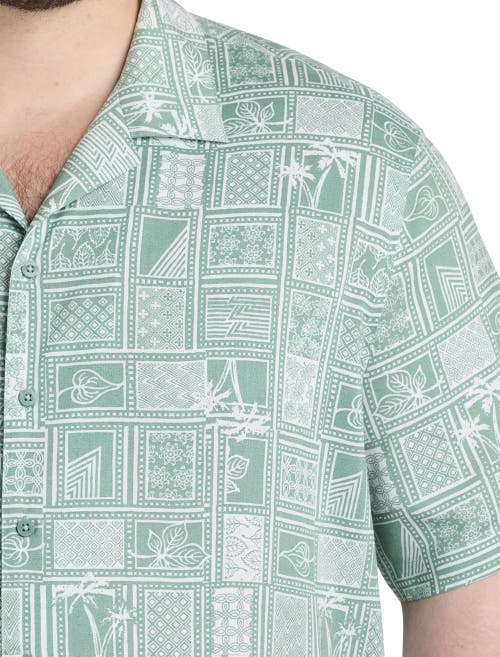 SOCIETY OF ONE BY DXL SOCIETY OF ONE BY DXL BIG & TALL CABANA SPORT SHIRT