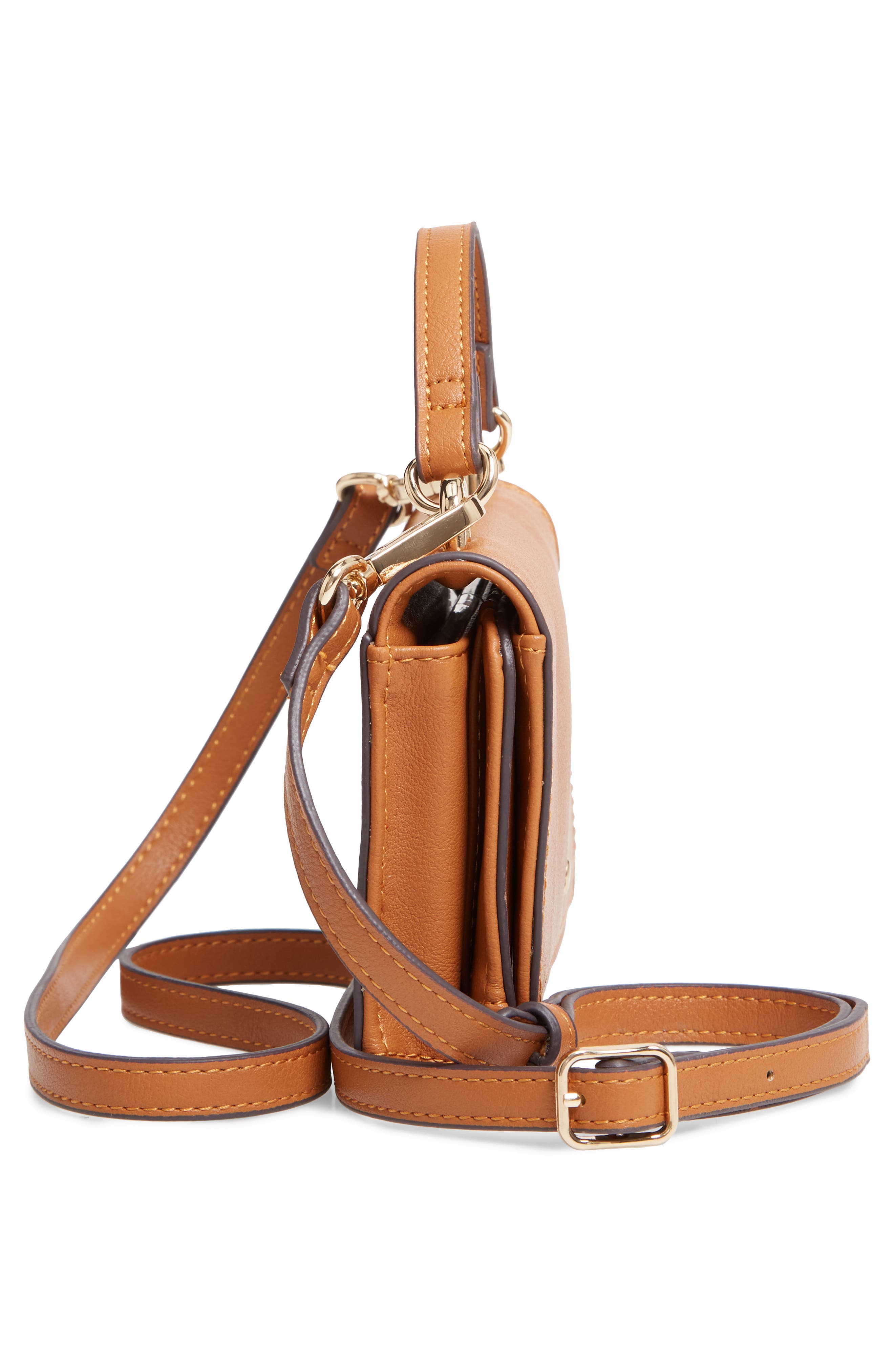 Sole Society Faux Leather Phone Wallet, Alternate, color, 