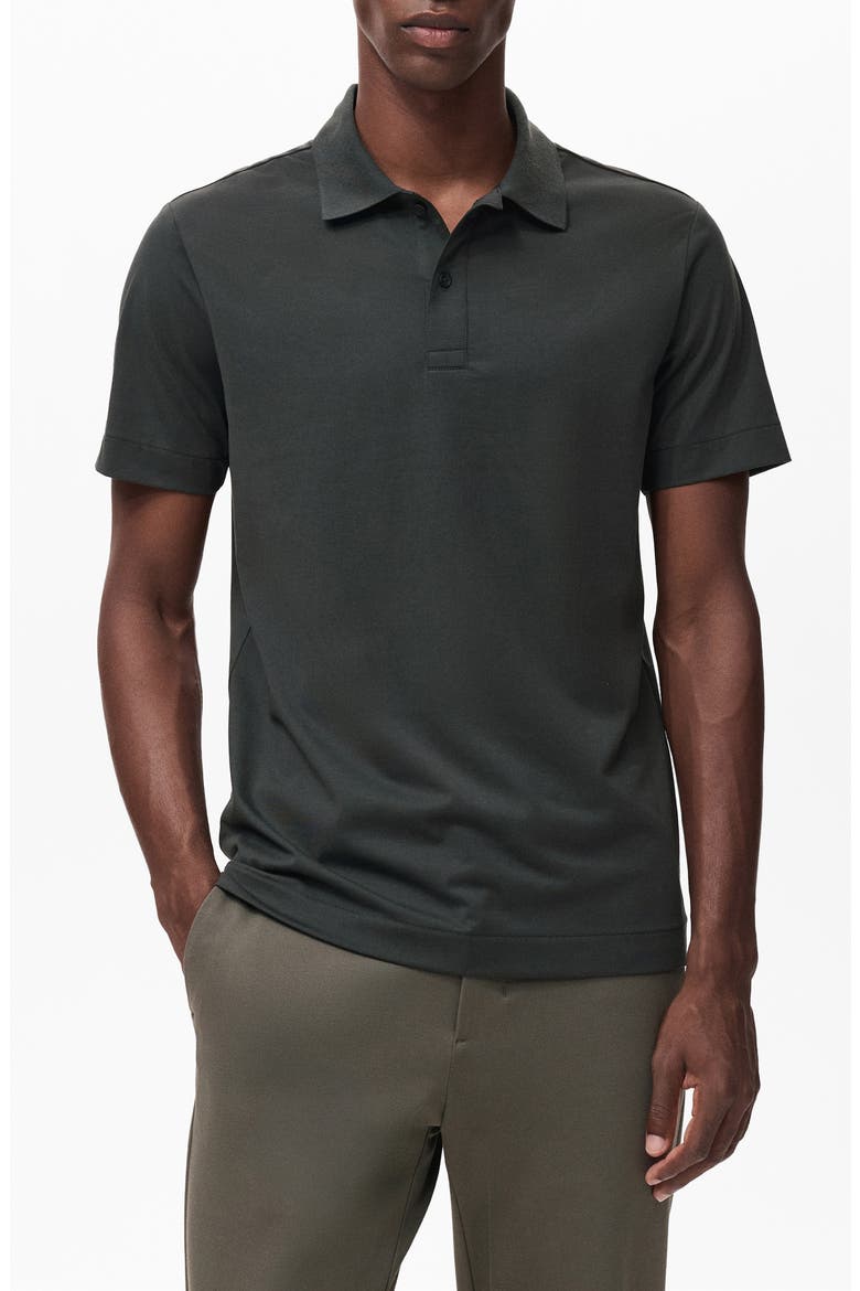 Slim Fit Thermolite® Polo, Main, color, DARK GREEN GREY