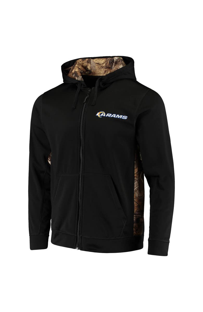 DUNBROOKE Men's Dunbrooke Black/Realtree Camo Los Angeles Rams Decoy Tech Fleece Full-Zip Hoodie, Alternate, color, Black