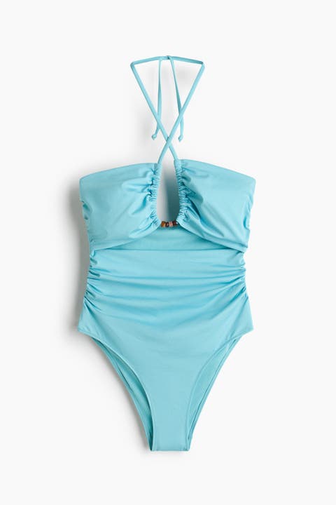 Padded-cup Cut-out Swimsuit