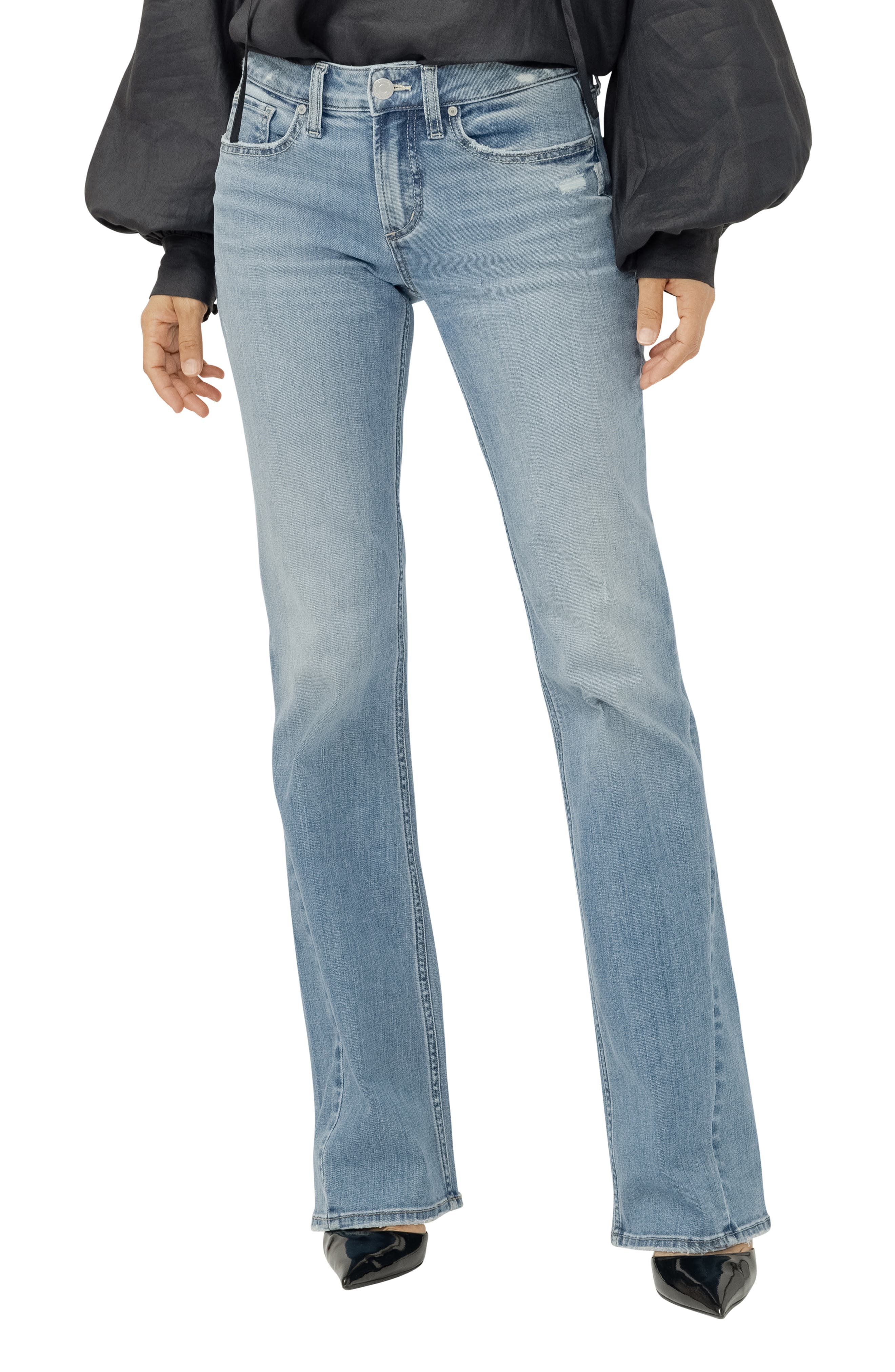 Suki Curvy Mid Rise Bootcut Jeans