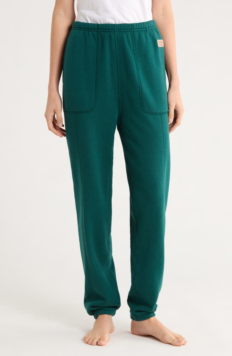 Lunya Silksweats Reversible Seamed Cotton 
Silk Blend Sweatpants, Main, color, Noble Green