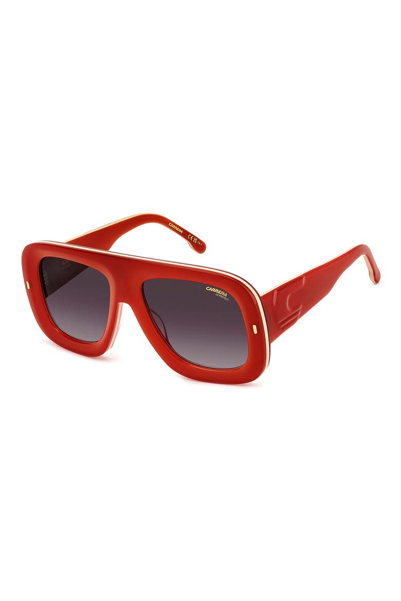 Special Edition FLAGLAB 18 57mm Gradient Square Shield Sunglasses, Alternate, color, ORANGEGOLD/ VIOLIET GREY