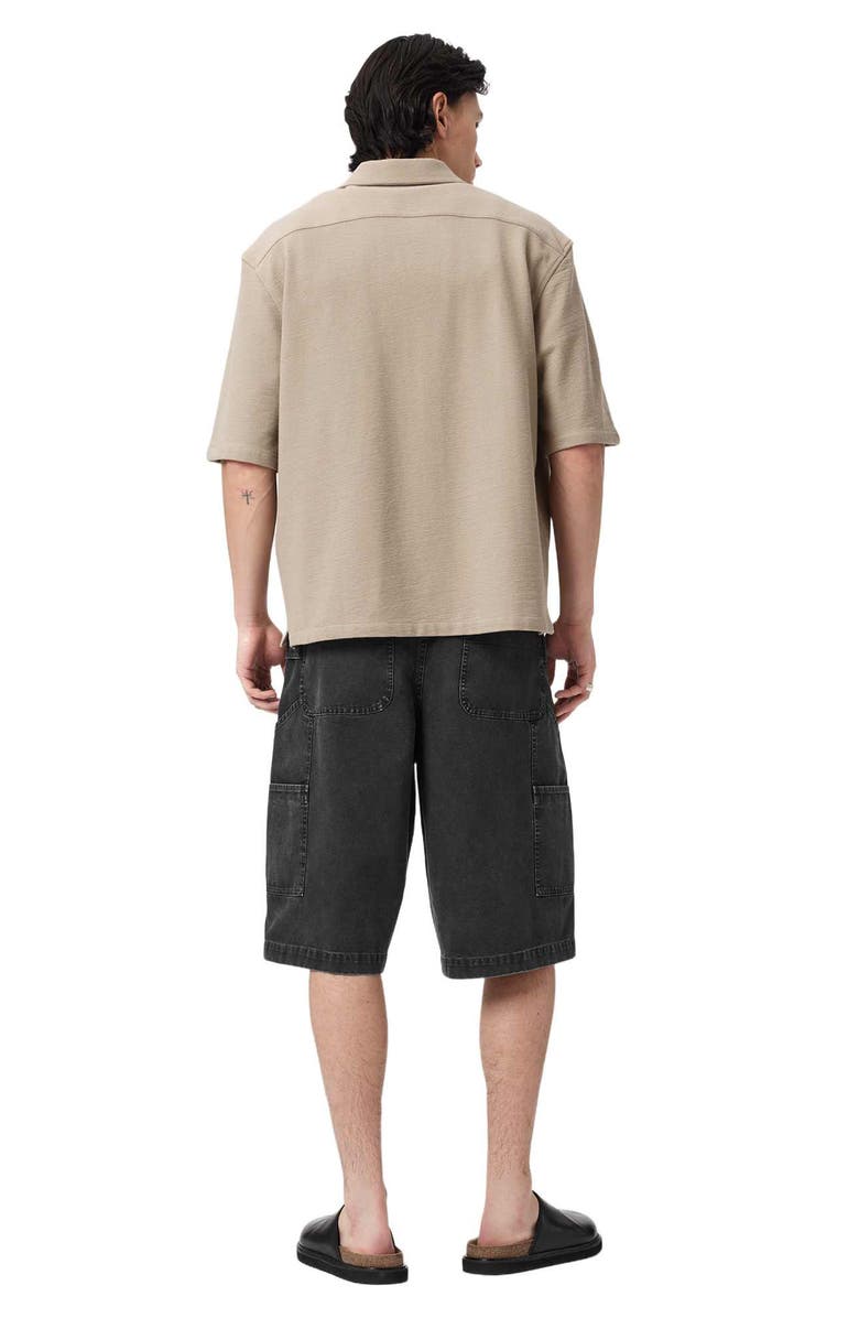 AllSaints Jackson Denim shorts, Alternate, color, Tanner Black