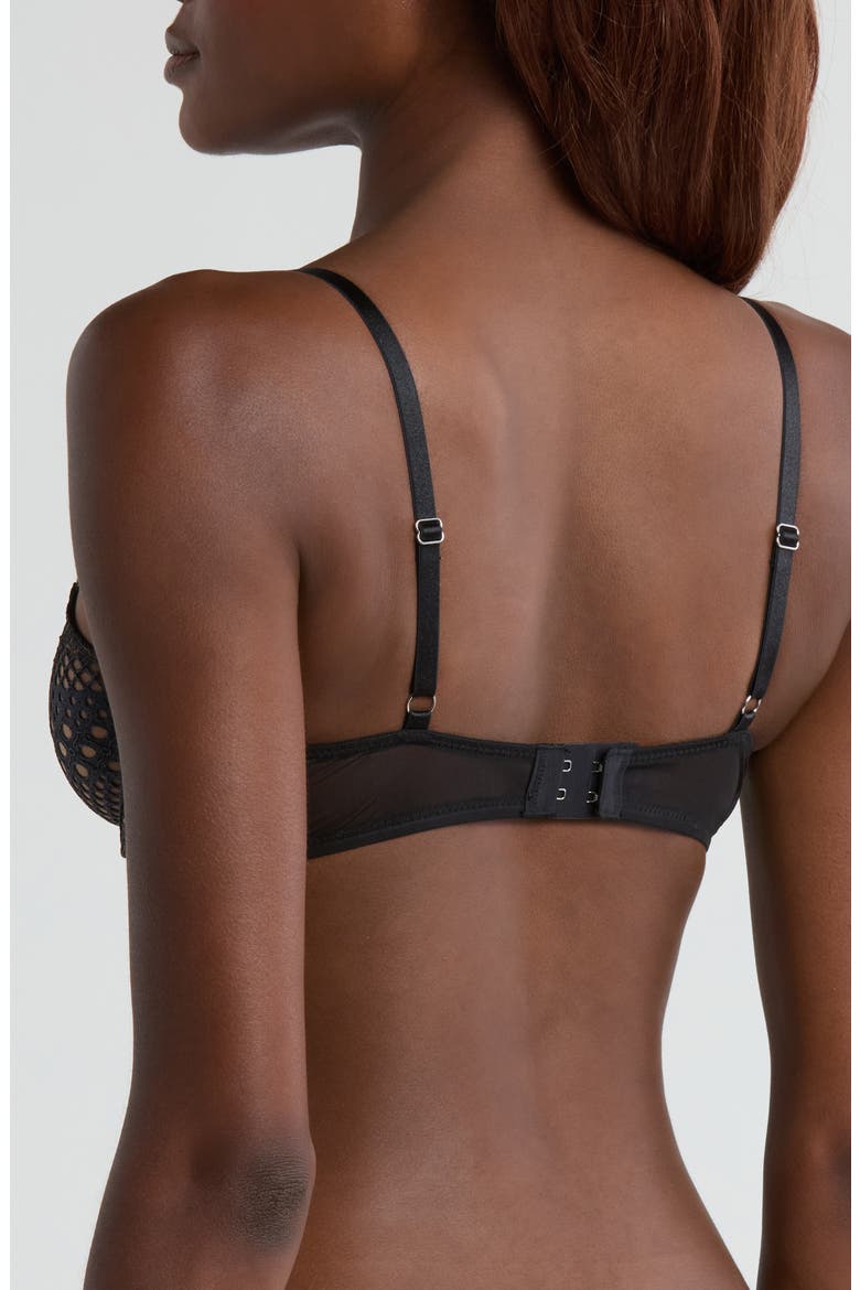 Starlet Nights Unlined Underwire Bra, Alternate, color, BLACK CAVIAR/ BLACK FOIL