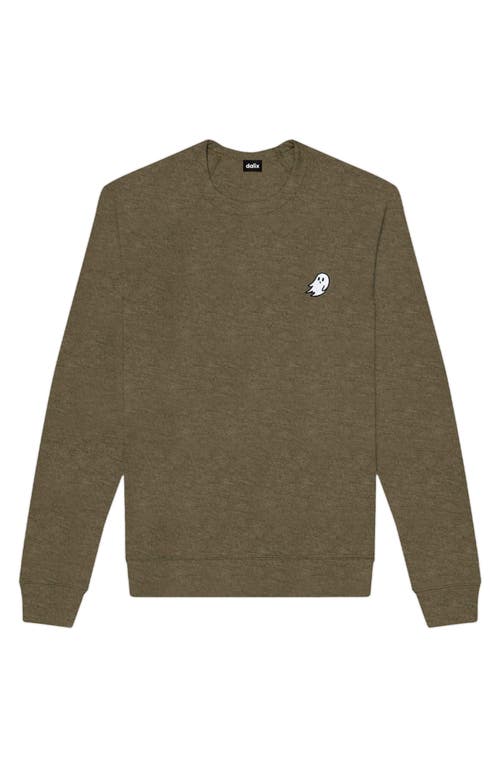 Dalix Ghost Fleece Sweatshirt In Heather Olive