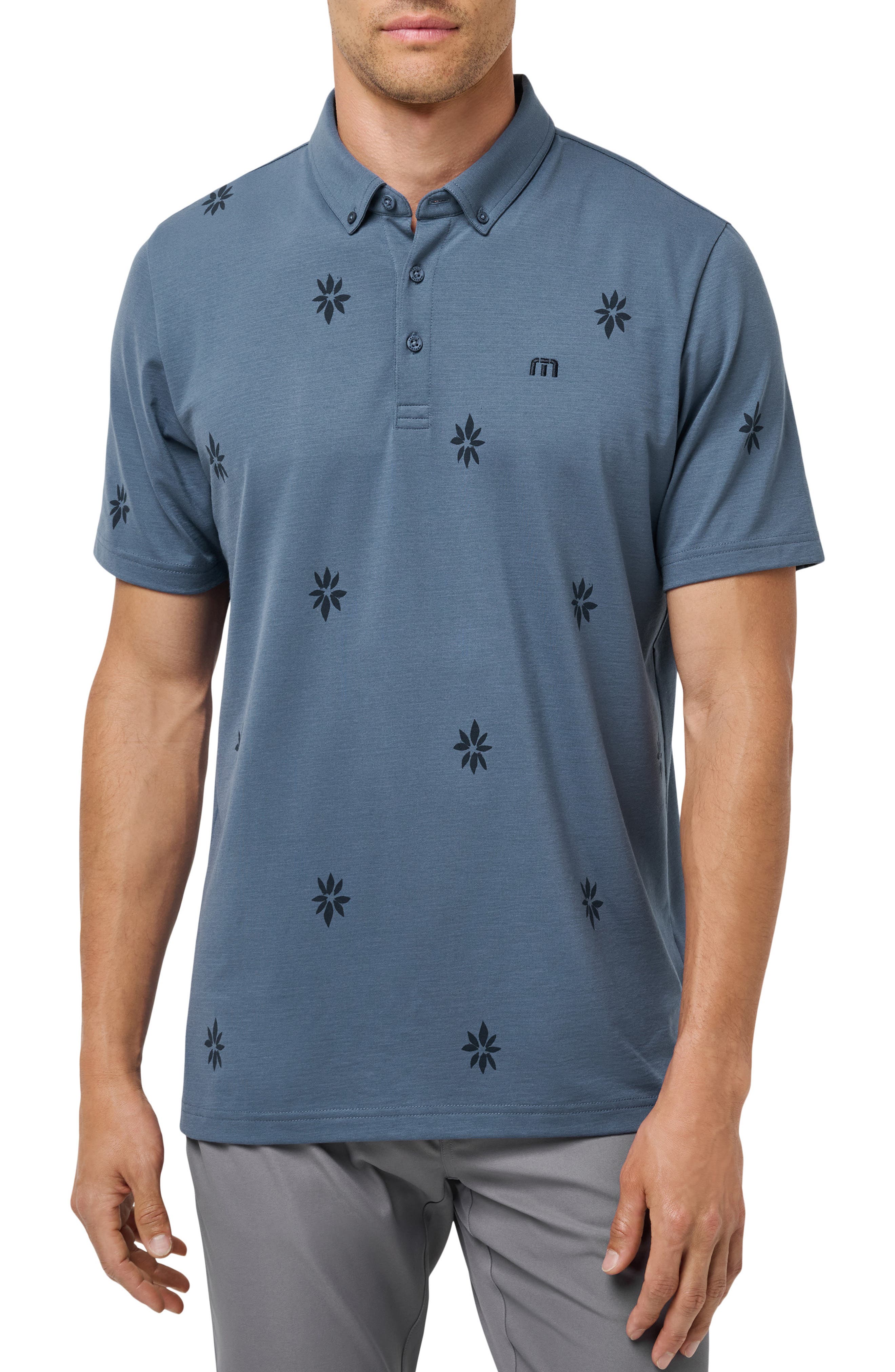 Rome Around Floral Button Down Polo